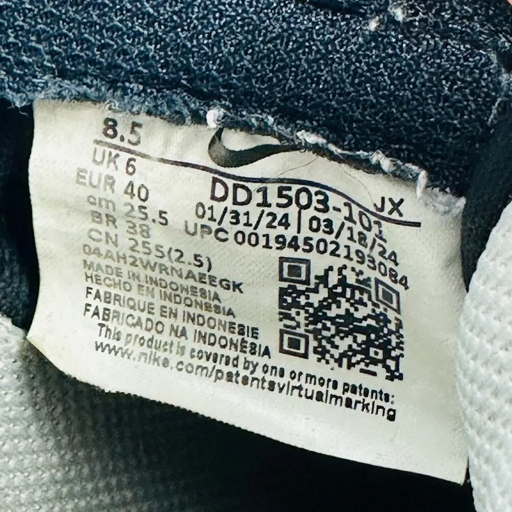 Nike Women's Dunk Low 'Panda' Black White Sneaker Shoes DD1503-101 Size 8.5